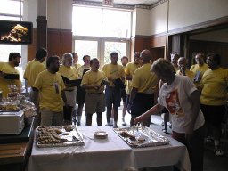 SUUSIBoyz singing at cafeteria